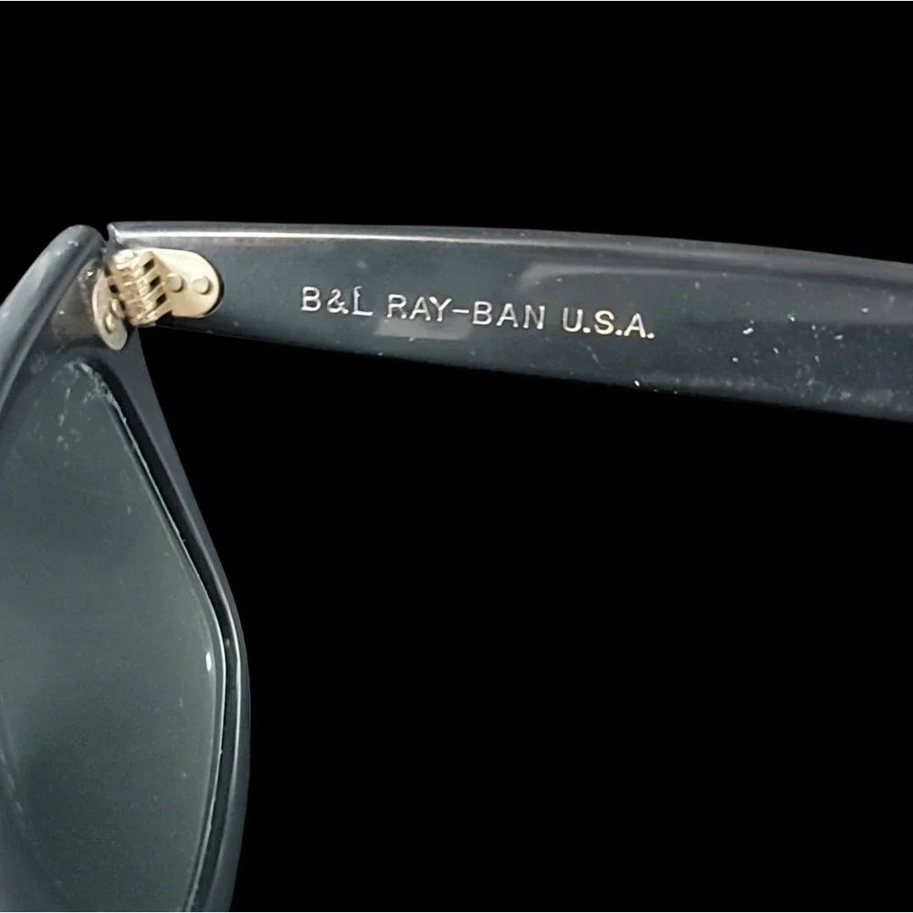 Vintage Ray Ban Wayfarer B & L 5022 Black W/ Case L2008 UYAS Risky Business
